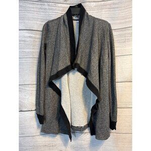Three Dots Open Front Waterfall Cardigan Jacket Size S